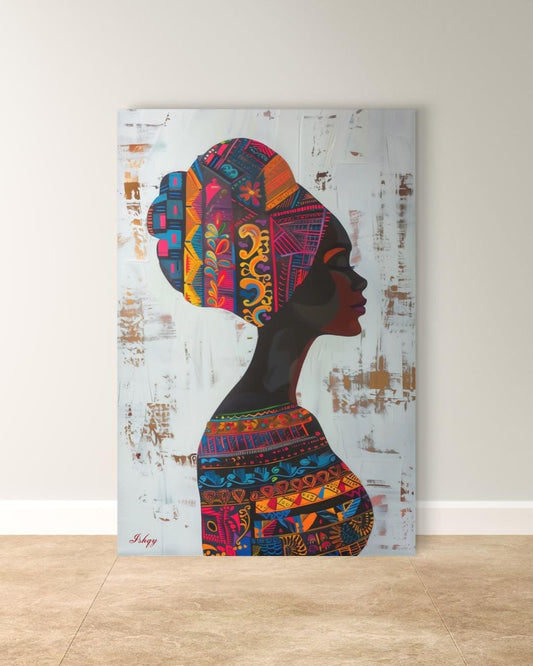 Puerto Rican Woman Wall Art, Caribbean Heritage Canvas Print, Large Framed Latin America Decor, San Juan Travel Gift, Vibrant Boricua Painting