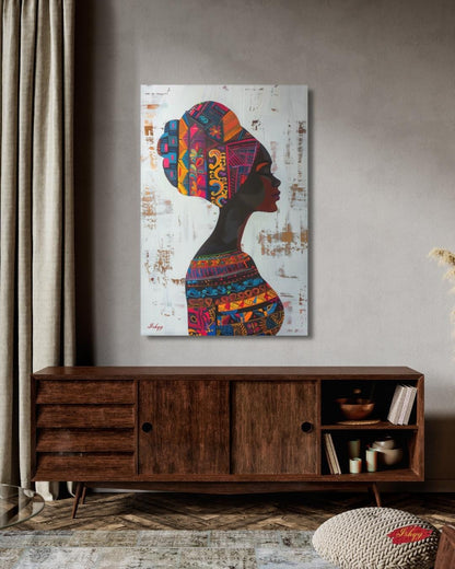 Puerto Rican Woman Wall Art, Caribbean Heritage Canvas Print, Large Framed Latin America Decor, San Juan Travel Gift, Vibrant Boricua Painting
