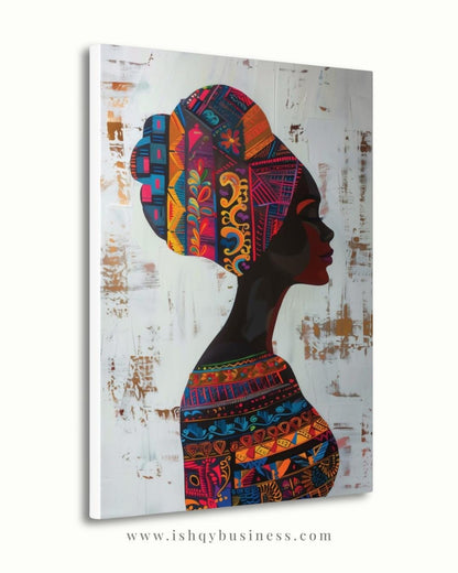 Puerto Rican Woman Wall Art, Caribbean Heritage Canvas Print, Large Framed Latin America Decor, San Juan Travel Gift, Vibrant Boricua Painting