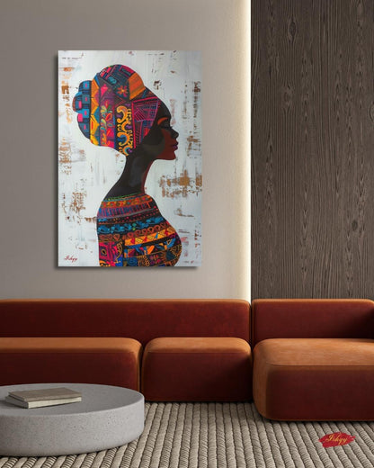 Puerto Rican Woman Wall Art, Caribbean Heritage Canvas Print, Large Framed Latin America Decor, San Juan Travel Gift, Vibrant Boricua Painting