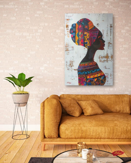 Puerto Rican Woman Wall Art, Caribbean Heritage Canvas Print, Large Framed Latin America Decor, San Juan Travel Gift, Vibrant Boricua Painting