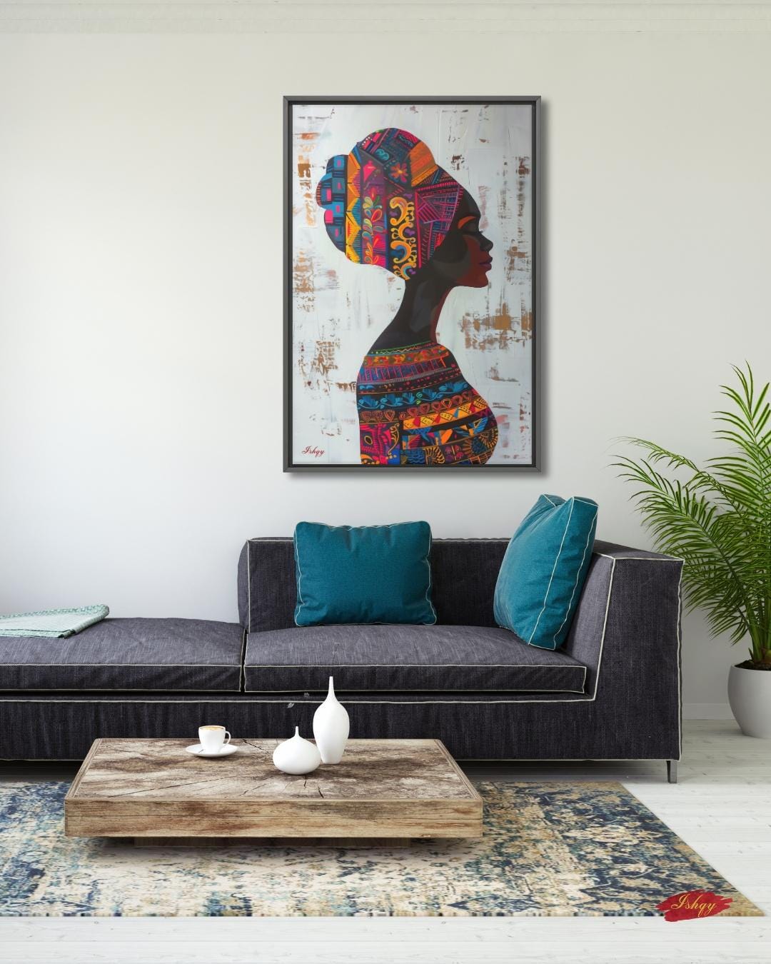 Puerto Rican Woman Wall Art, Caribbean Heritage Canvas Print, Large Framed Latin America Decor, San Juan Travel Gift, Vibrant Boricua Painting
