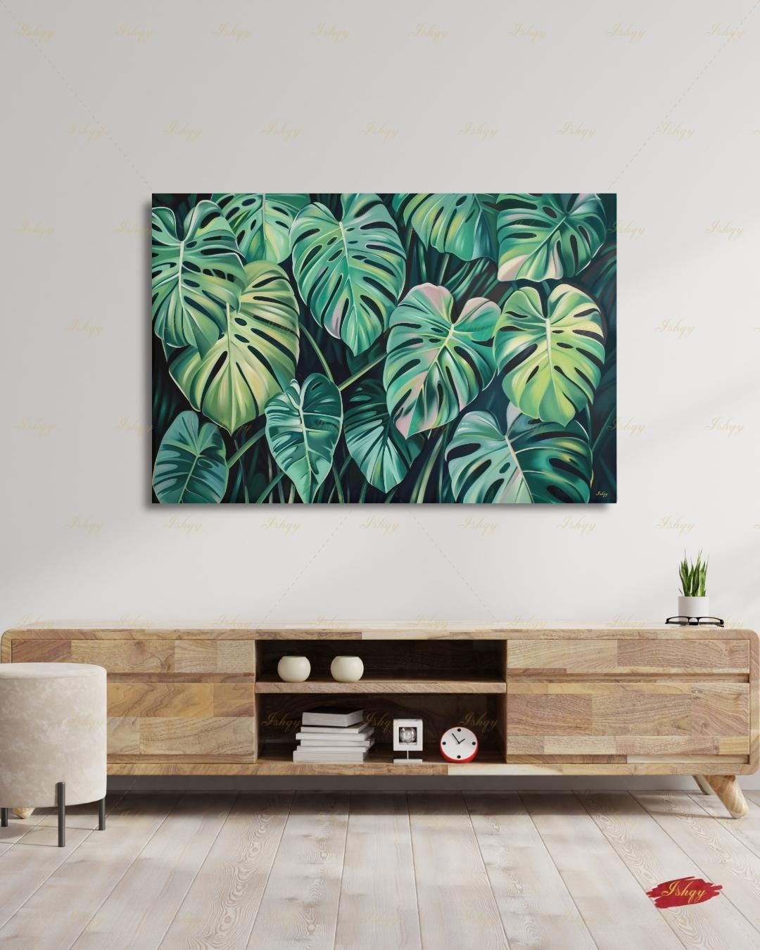 Verdor Monstera Canvas Wall Art – Tropical Botanical Leaves